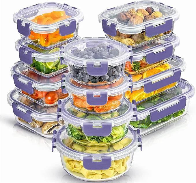 Reusable JoyJolt 24pc Borosilicate Glass Storage Containers with Lids 12 Airtight zer Safe Food Storage Containers for Pantry and Kitchen Meal Prep Container for Lunch Glass Tupperware SetAbout ThisOverview Practical