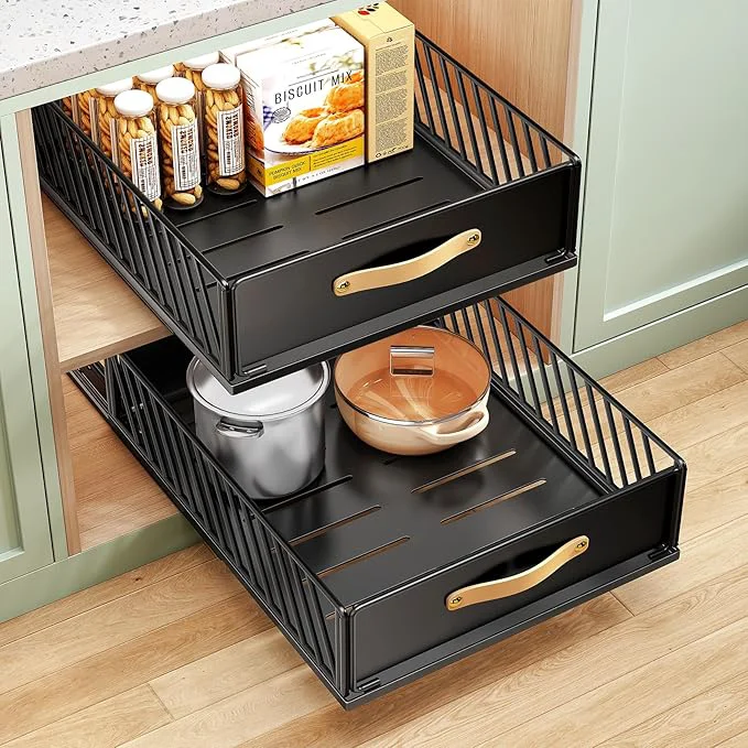 Selected Pull out Cabinet Organizer Fixed with Adhesive Nano Film Heavy Duty Slide out Pantry Shelves Drawer Storage Sliding Mesh Cabinet Basket with Handle for Kitchen Bathroom Home 15.8 W X 21 D X6.2 HAbout ThisOverview Fine Crafted