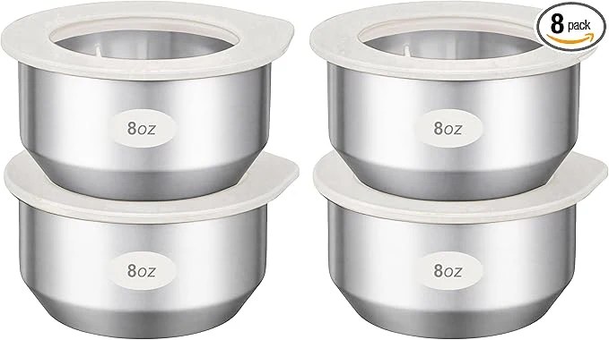 Refined Urban Green Stainless Steel Food Containers with Glass Lid Airtight L Classic
