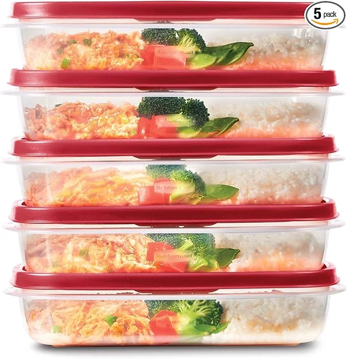 Durable Rubbermaid EasyFindLids Meal Prep Containers 5.5 Cup RedAbout ThisOverview Outstanding