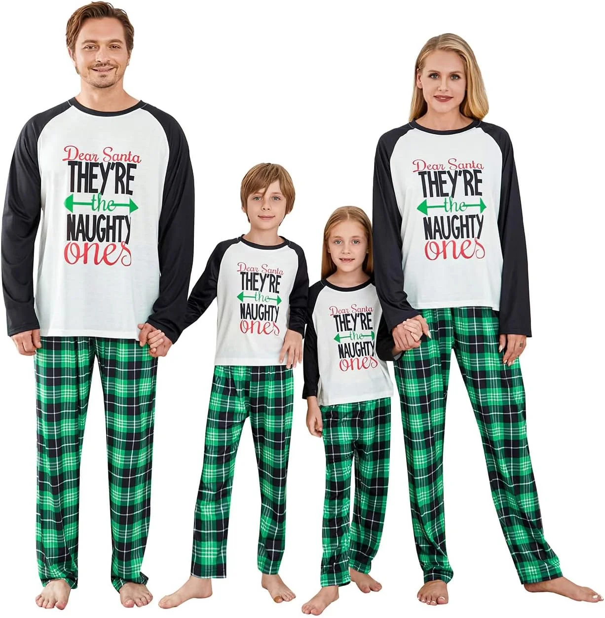 Recyclable Matching Family Christmas Pajamas Set - Xmas Sleepwear PJs Sustainable