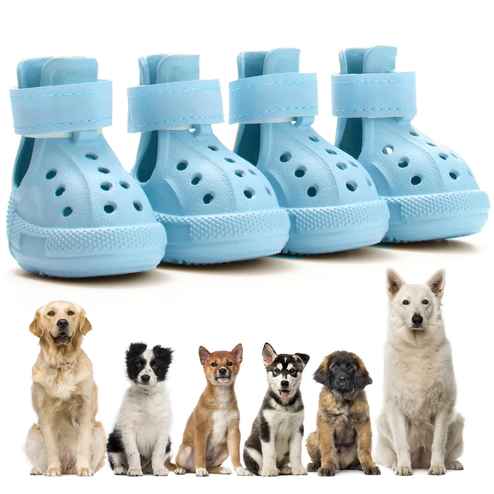 Carefully Designed UGRASEA Dog Shoes for Hot Pavement - Non-Slip Waterproof Boots for Easy On Off Blue Size 6 User-Friendly