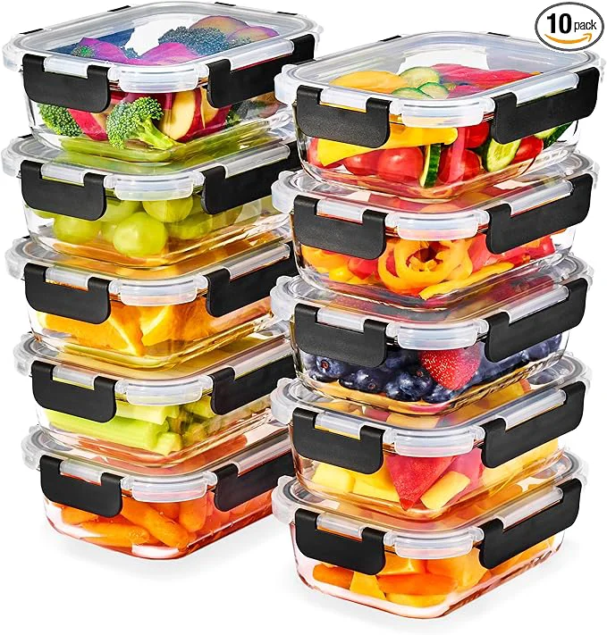 Flexible Sorbus 20pc Glass Meal Prep Containers Set – 10 Glass Food Storage Containers 21.3oz 2.6 Cups with Airtight Lids – zer Dishwasher and Oven Safe – Reusable Containers for Meal Prep and StorageAbout ThisOverview High-Quality