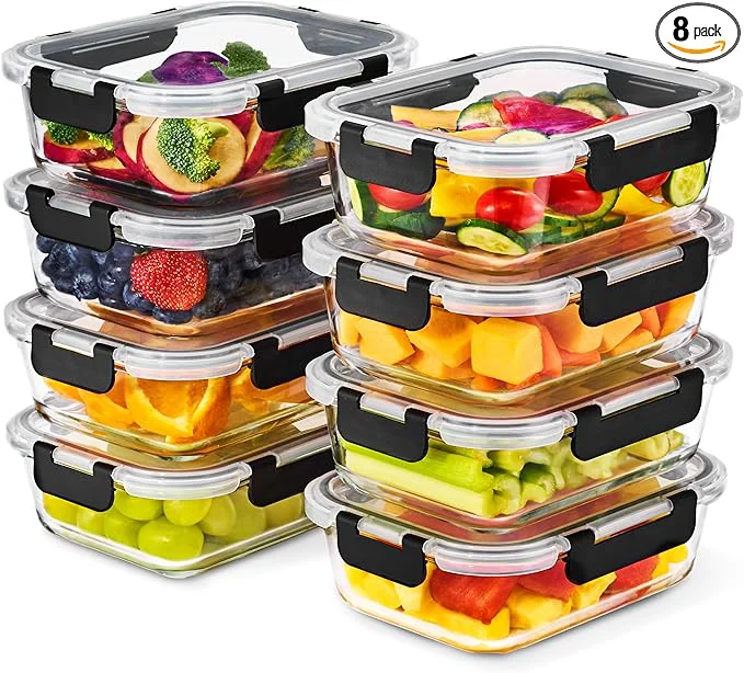 Exclusive Sorbus 16pc 8 Rectangular 35oz Food Storage Containers and 8 Airtight Lids – 4.4 Cup Glass Meal Prep Containers Dishwasher zer and Oven Safe – Reusable Glass Food Containers for Meal PrepAbout ThisOverview Long-Lasting