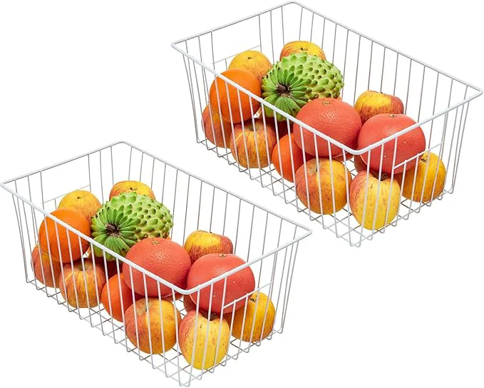 Secure 16inch zer Storage Organizer Baskets Household Wire Refrigerator Bins with Built-in Handles for Cabinet Pantry ClosetAbout ThisOverview Safe