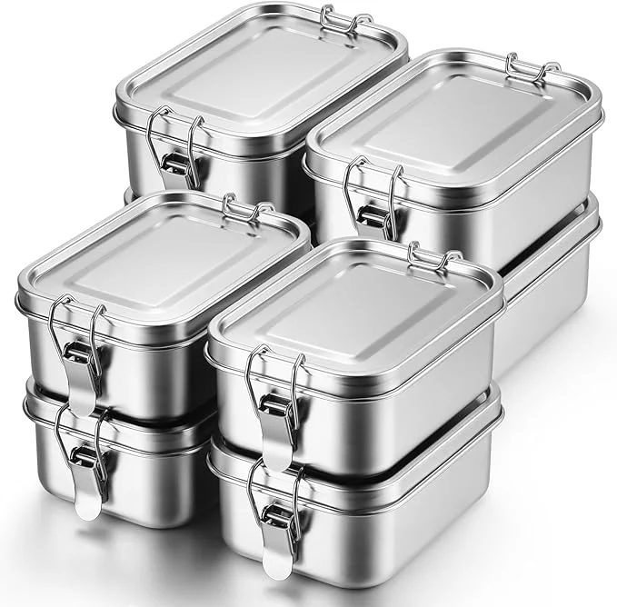 Carefully Designed Umigy 8 Pcs Stainless Steel Food Containers 550ml Metal Bento Lunch Box Stainless Steel Food Storage Containers Lockable Clips to Leak Proof Reusable Dishwasher Snack Boxes for WorkAbout ThisOverview Functional