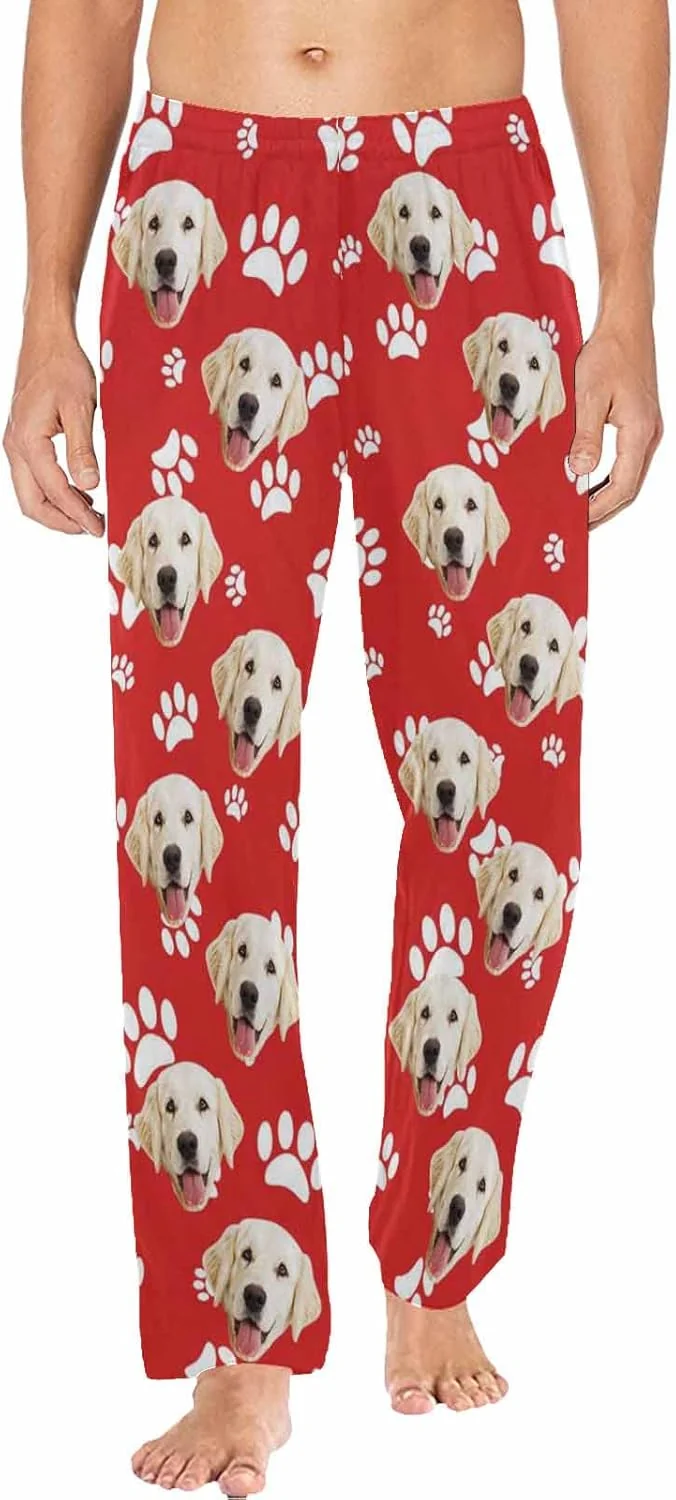 Natural MyPupSocks Customized Face Pajamas Pants Photo Pajama Bottoms for Men S-XXL Exclusive