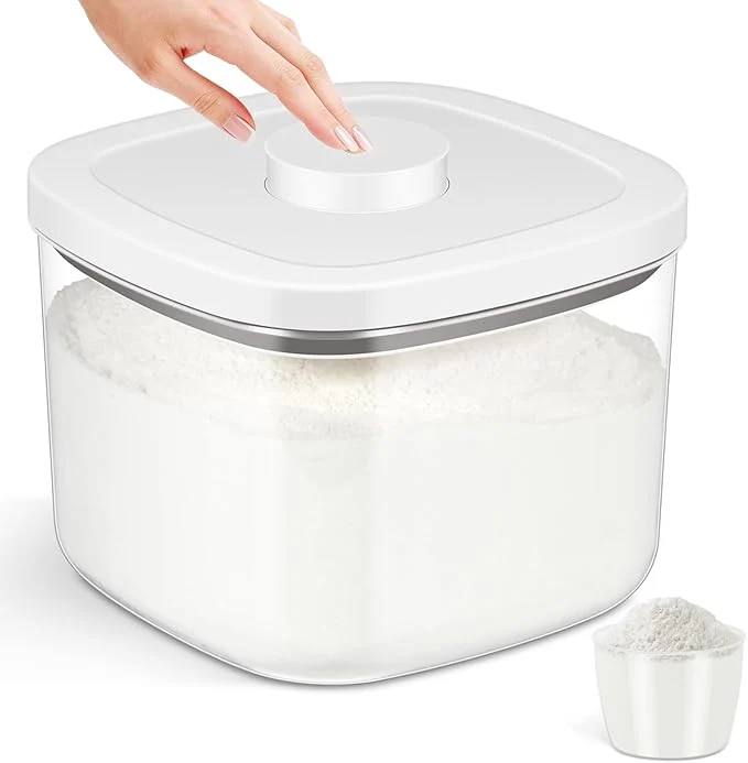 Superior Airtight Rice Container 10 Lbs Clear Plastic Food Storage Container Bin For Flour Sugar Dry Food Holder with Easy Locking Lid for Kitchen Pantry Organization and StorageAbout ThisOverview Outstanding
