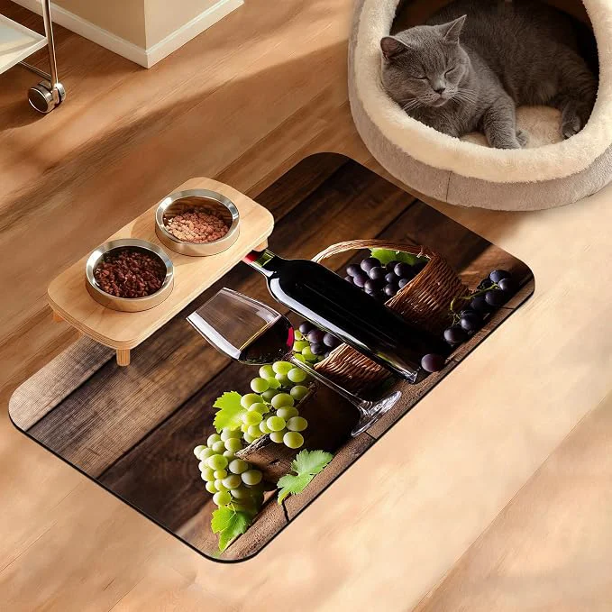 Verified Pet Feeding Mat Non-Slip Water Bowl Placemat Pet Supplies 12 x 20 Artisan