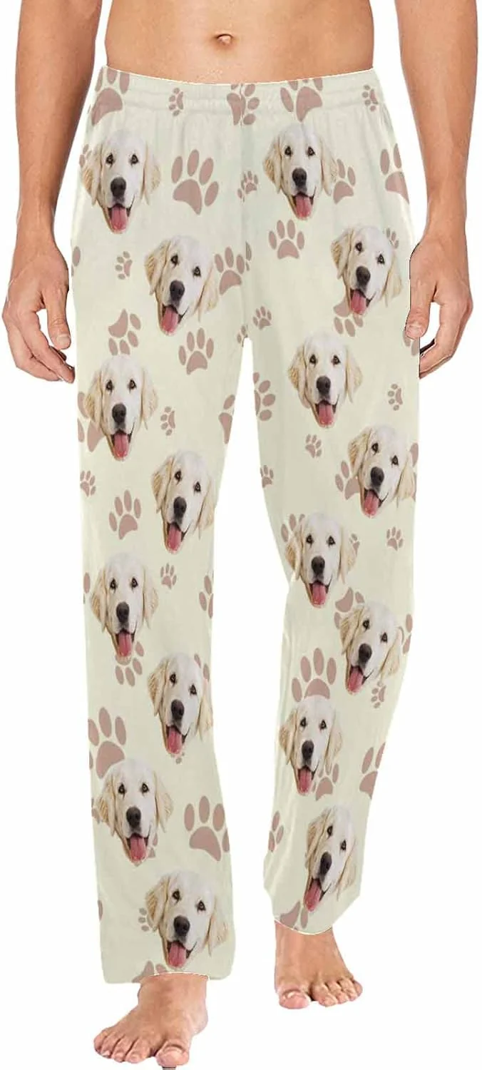Healthy MyPupSocks Customized Face Pajamas Pants Photo Pajama Bottoms for Men S-XXL Soft