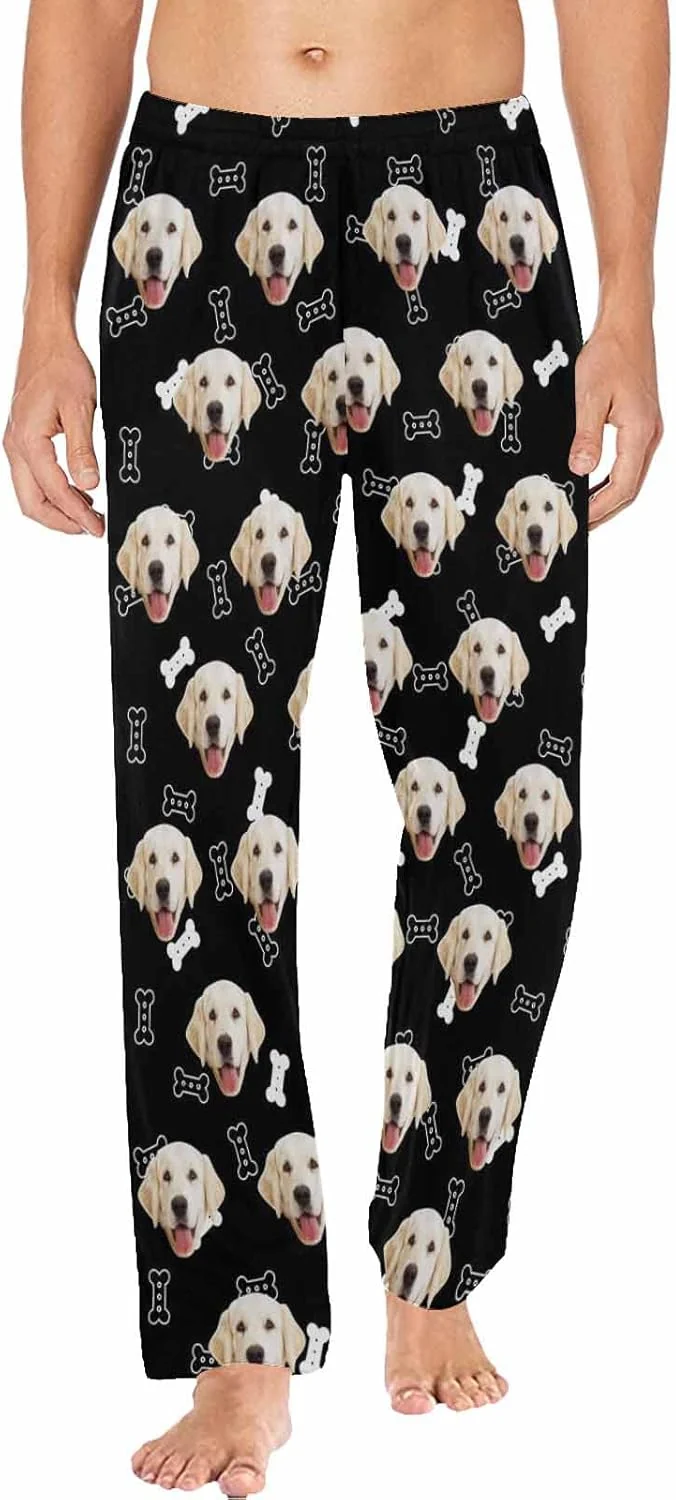 Reliable MyPupSocks Customized Face Pajamas Pants Photo Pajama Bottoms for Men S-XXL Long-Lasting