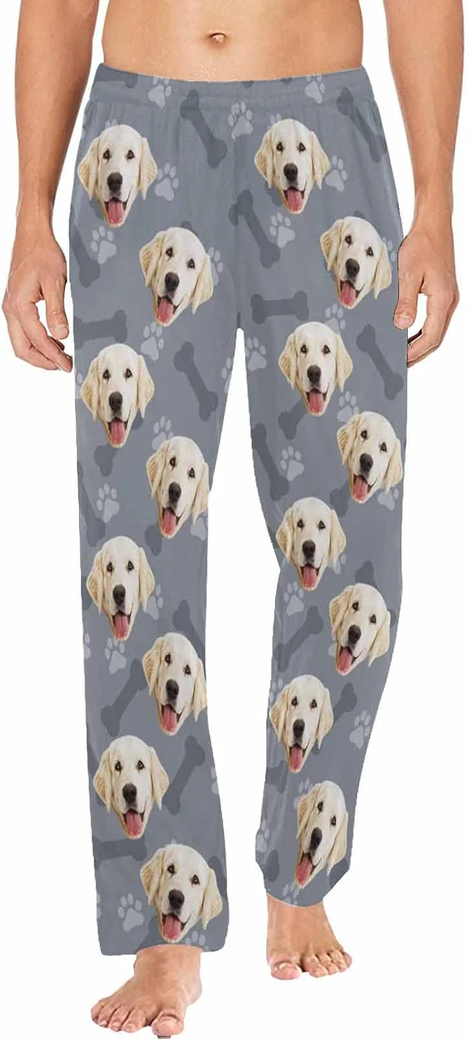 High-Quality MyPupSocks Customized Face Pajamas Pants Photo Pajama Bottoms for Men S-XXL World-Class