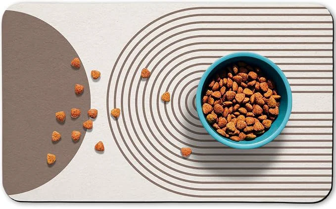 Unique Dog Food Mats for Floors Waterproof Cat Water Bowl Mats Pet Feeding Absorbent Consistent