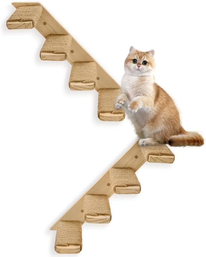 Unique 2 Pack 4 Steps Cat Wall Shelves and Stairs Superior