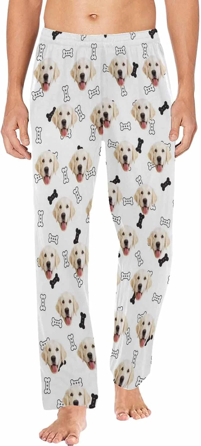Efficient MyPupSocks Customized Face Pajamas Pants Photo Pajama Bottoms for Men S-XXL Carefully Designed