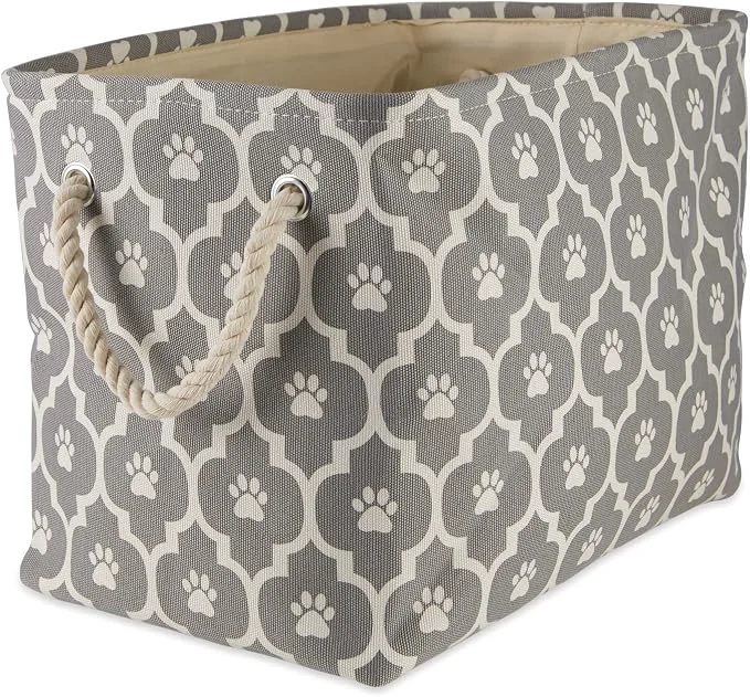 Specialty Bone Dry Pet Storage Collection Lattice Paw Print Medium Rectangle Functional