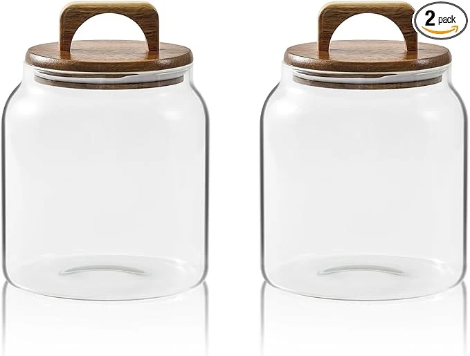 Verified Sweejar Glass Jars for Laundry Room Organization Half-Gallon Laundry Pods Container Glass Food Storage Jars with Airtight Lid 2 Pack Hand LidAbout ThisOverview Expertly Made