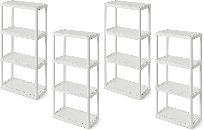 Artisan Gracious Living 4 Shelf Fixed Height Solid Light Duty Storage Unit 12 x 24 x 48 for Home Garage Basement Laundry White 4 Pack About ThisOverview Contemporary