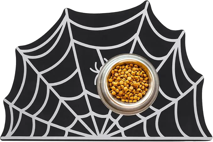 Casual Halloween Pet Mat for Food and Water Pet Feeding Mat for Dog Cat Bowl Prestigious