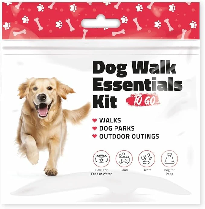 Lightweight pH Advantage Dog Walking Essentials Kit – Includes Poop Bags Disposable Water Trusted