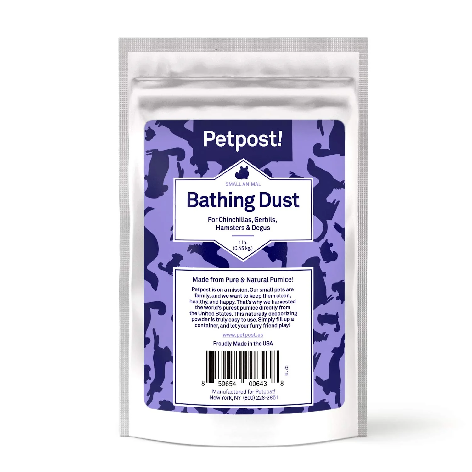 Artisan Petpost Chinchilla Bath Dust - Natural Pumice Sand for Small Animals Clean Fur Skin Exclusive