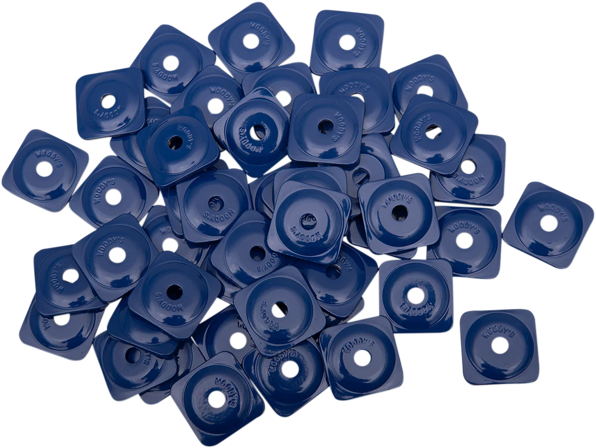 Stylish WOODY'S Support Plates - Blue - Square - 48 Pack ASG-3795-48 Verified