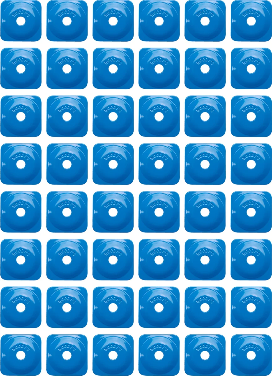 Powerful WOODY'S Support Plates - Blue - Square - 48 Pack ASG-3825-48 Durable