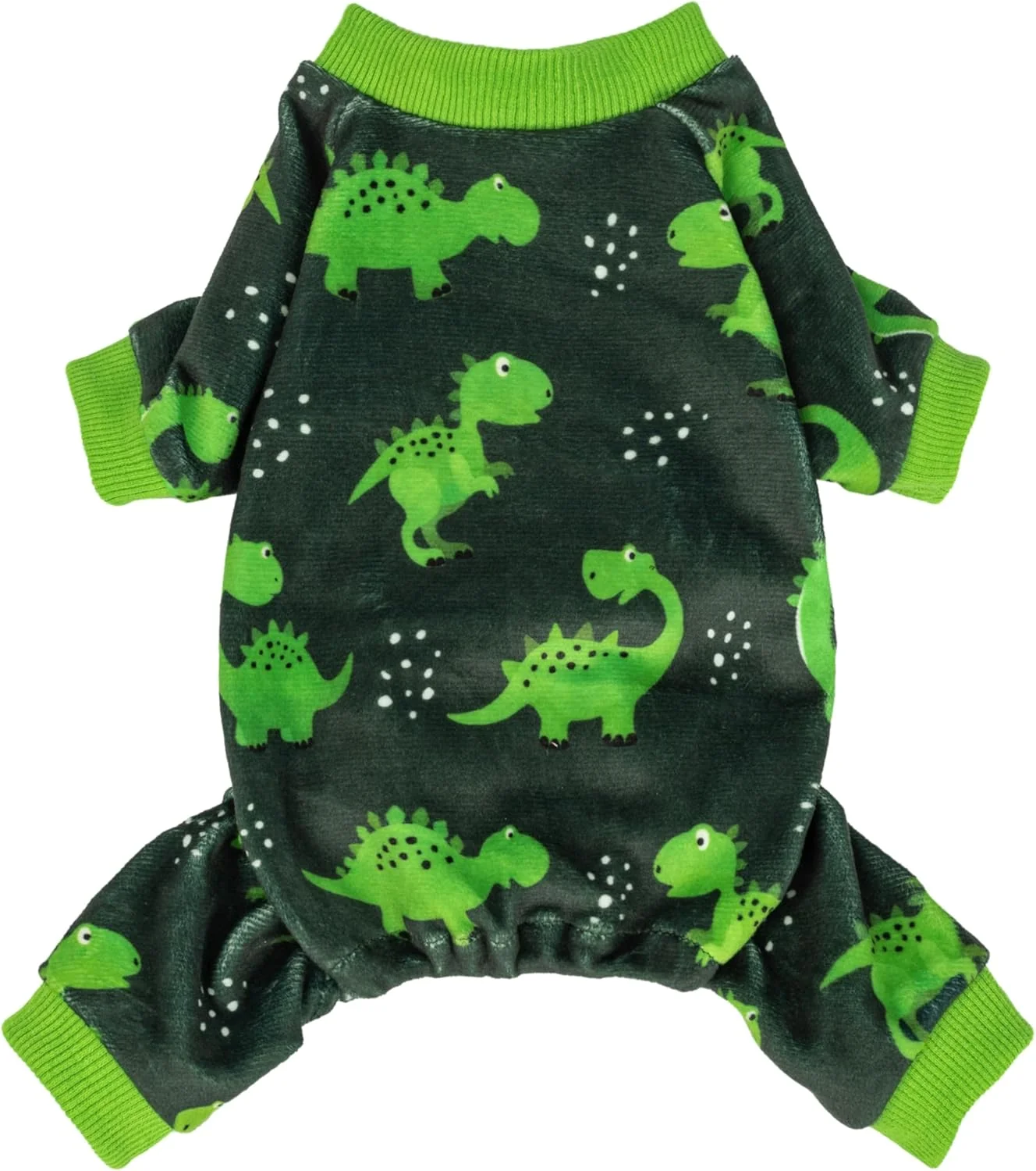 Selected Fitwarm Dinosaur Dog Fleece Pajamas Warm Clothes for Small Dogs Boy Cozy Pet Onesie with Feet Dark Green Bright Green Small Specialty
