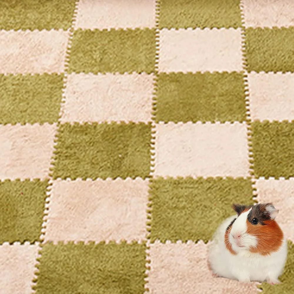 Unique Oncpcare 10Pcs 11x11 Guinea Pig Pads - Washable Fleece Cage Liners Soft Warm Rabbit Sleep Mat Green Consistent