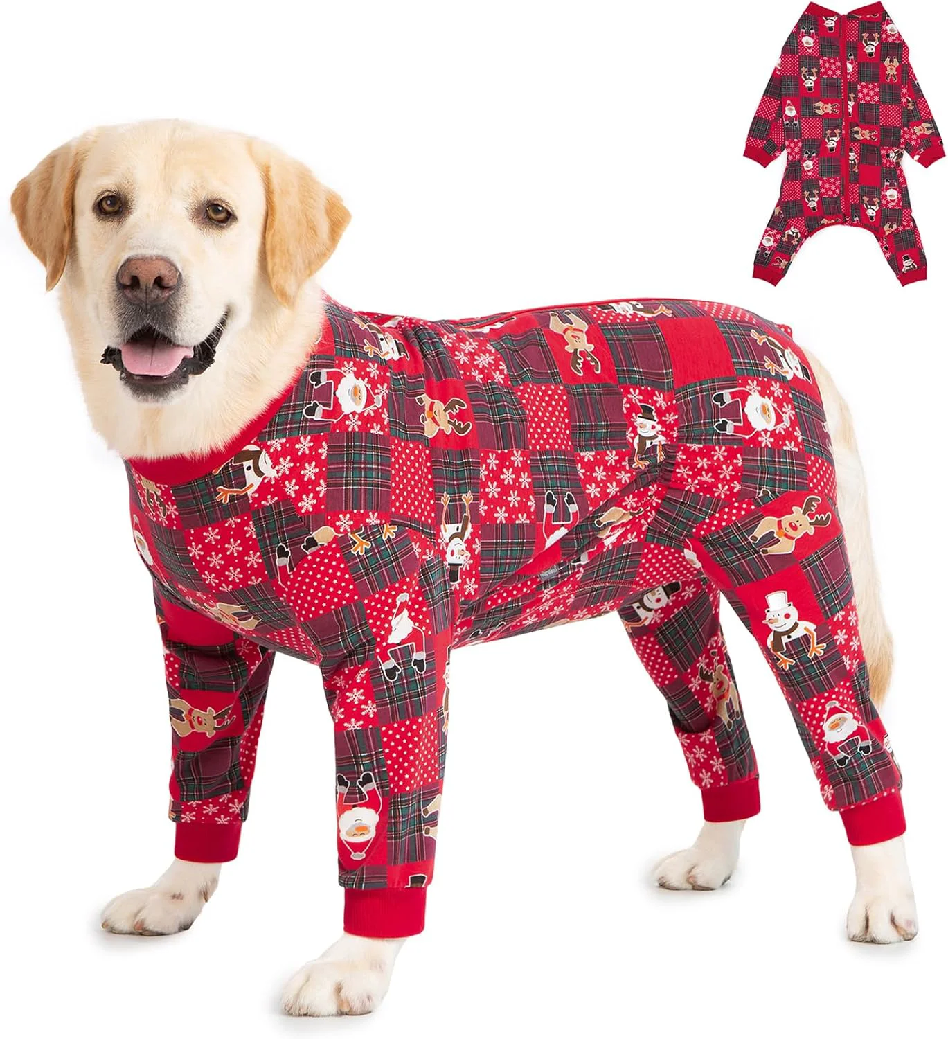 Minimalist Yeapeeto Dog Onesie Surgery Recovery Suit for Large Medium Bodysuit Dogs Pajamas PJS Full Body for Shedding Prevent Licking Wound Protection Cone … Xmas Red 5XL High-Performance