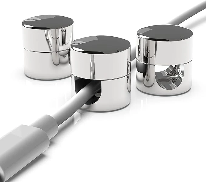 Artisan Cable Anchors for Desk Organization Premium Aluminum Cord Organizers Charger Cable Management Clips for Home Office Stylish Sturdy Functional 3 Pack Silver About ThisOverview Traditional