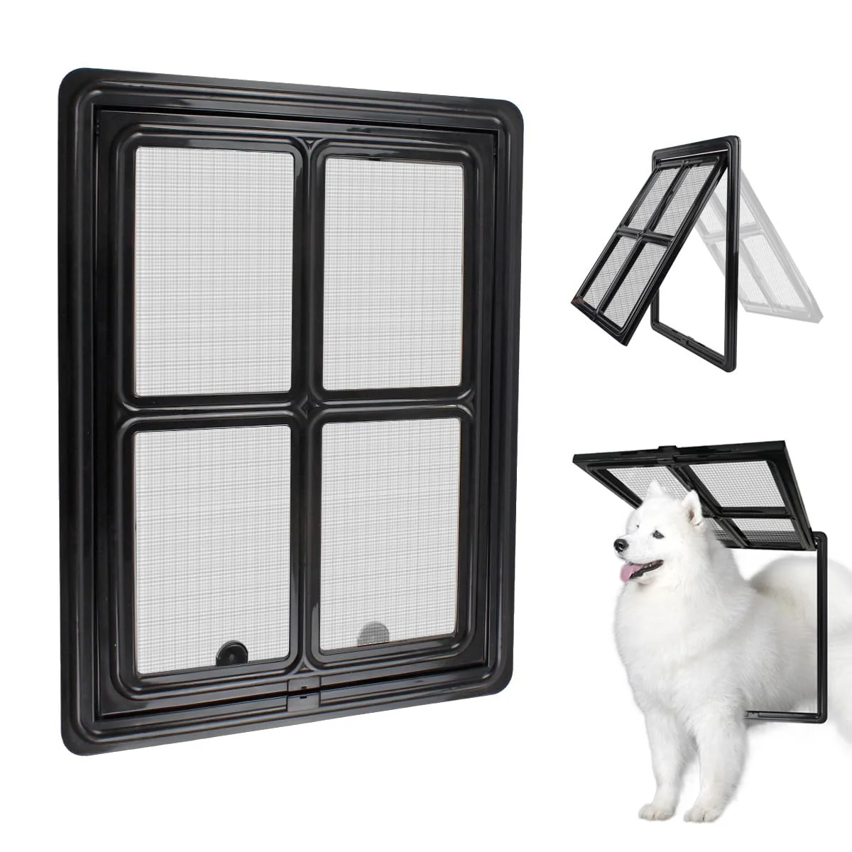Eco-Friendly NAMSAN Dog Screen Door 12x16 – Magnetic Self-Closing Pet Door for Screen Sliding Doors Healthy