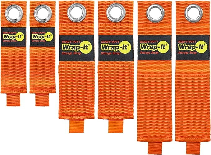 Certified Heavy-Duty Wrap-It Storage Straps Assorted 6-Pack Blaze Orange - Garage Organizer and Extension Cord Hanger and Electric Cord Organizers for Garage GadgetsAbout ThisOverview Premium Material