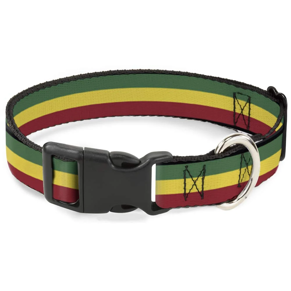 High-Performance Buckle-Down PC-W21802-WM Rasta Plastic Clip Collar – 16-23in Wide 1.5in ly Licensed Long-Lasting