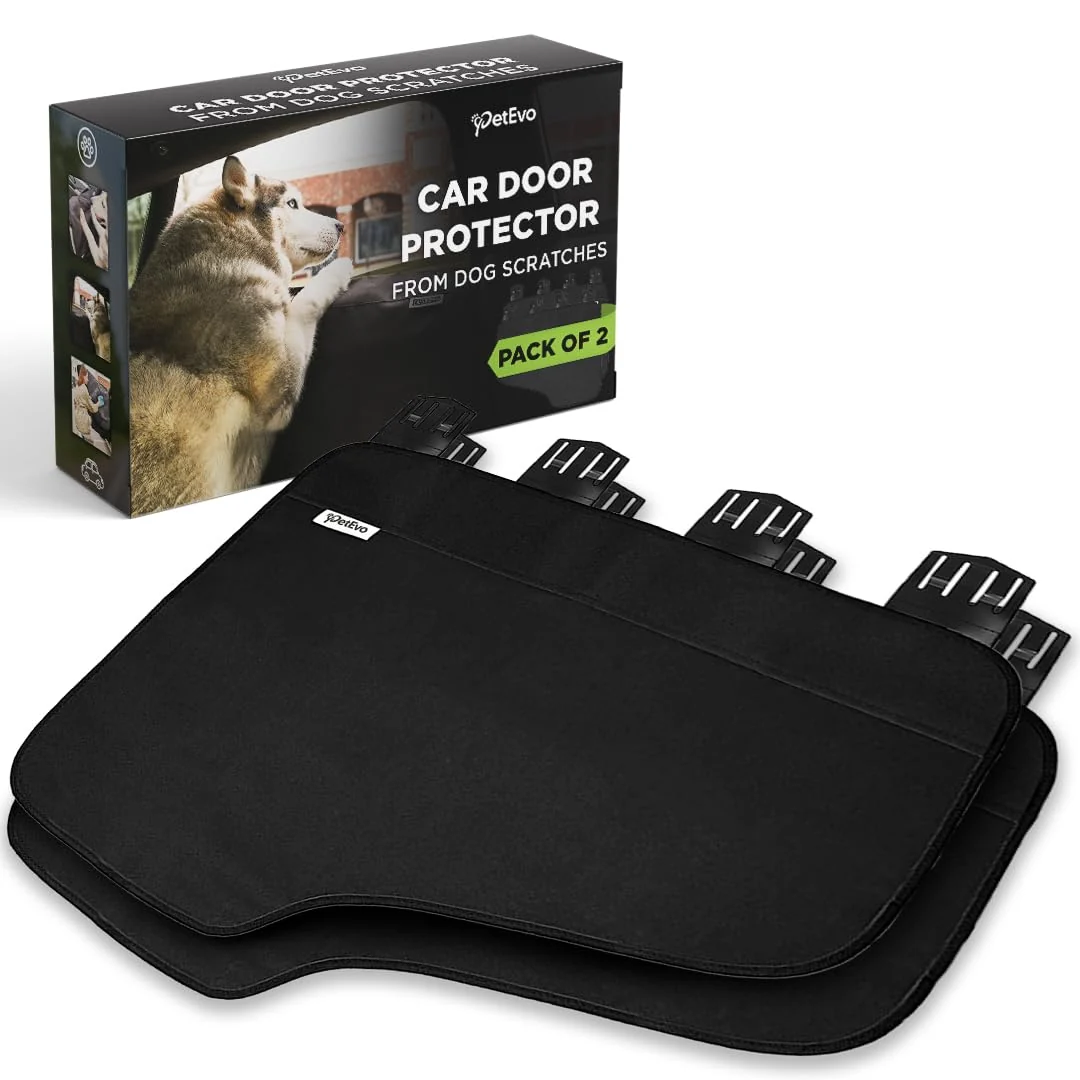 Breathable PetEvo 2025-2X Extra Durable Interior Car Door Protector 27x22 in 2-Pack Stylish