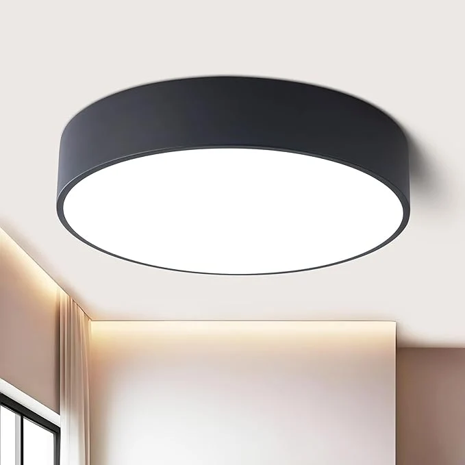 Casual Modern Dimmable Round Black LED Large Flush Mount Ceiling Light Fixture Mounted Ceiling Lamp Lighting Fixtures 5CCT 2700-6000K for Kitchen Master Bedroom Living Room 36W 15.74 InchAbout ThisOverview Exceptional