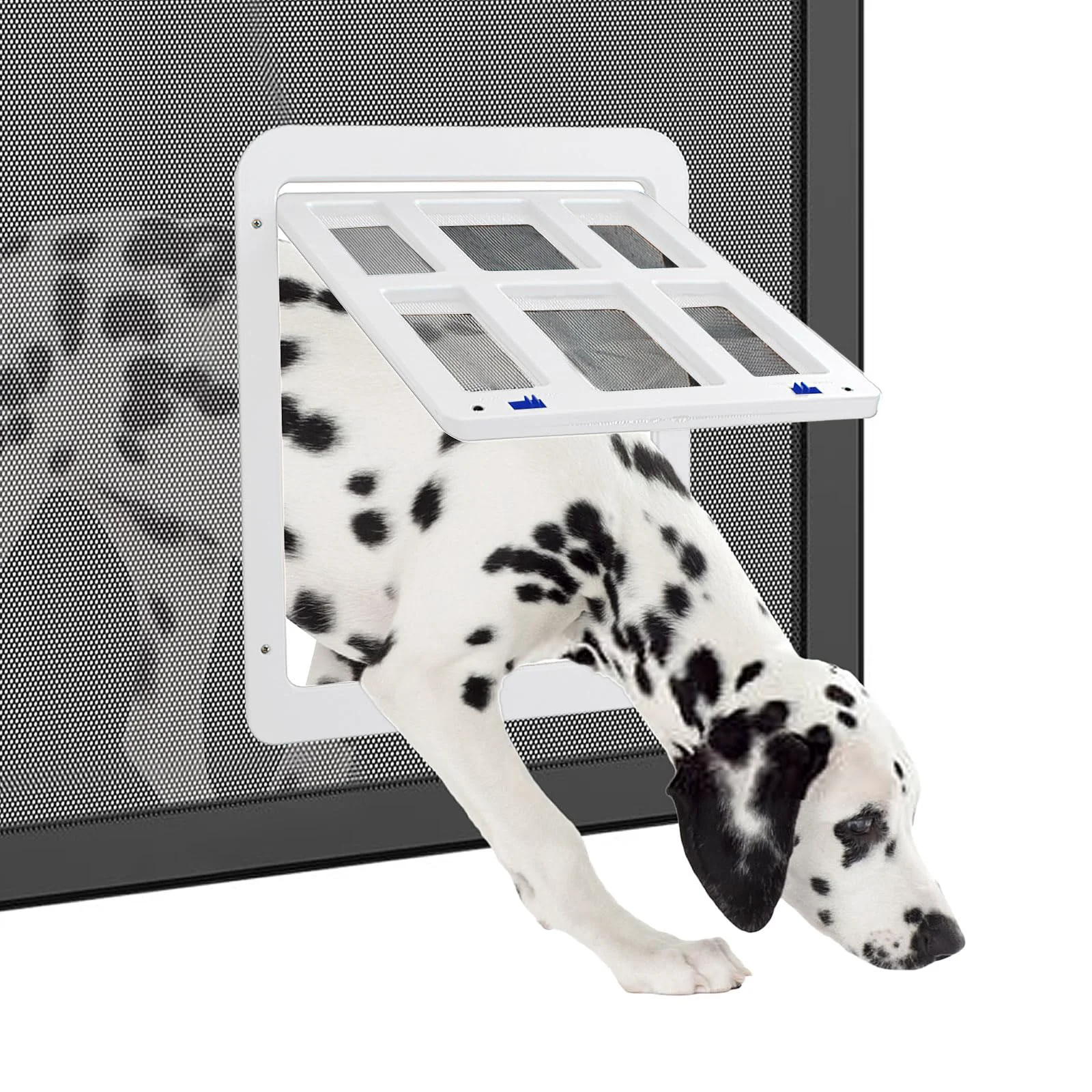 Carefully Designed Enjoying Dog Door for Screen Doors - Magnetic Swing 11.2 x 14.4 in - White Specialty