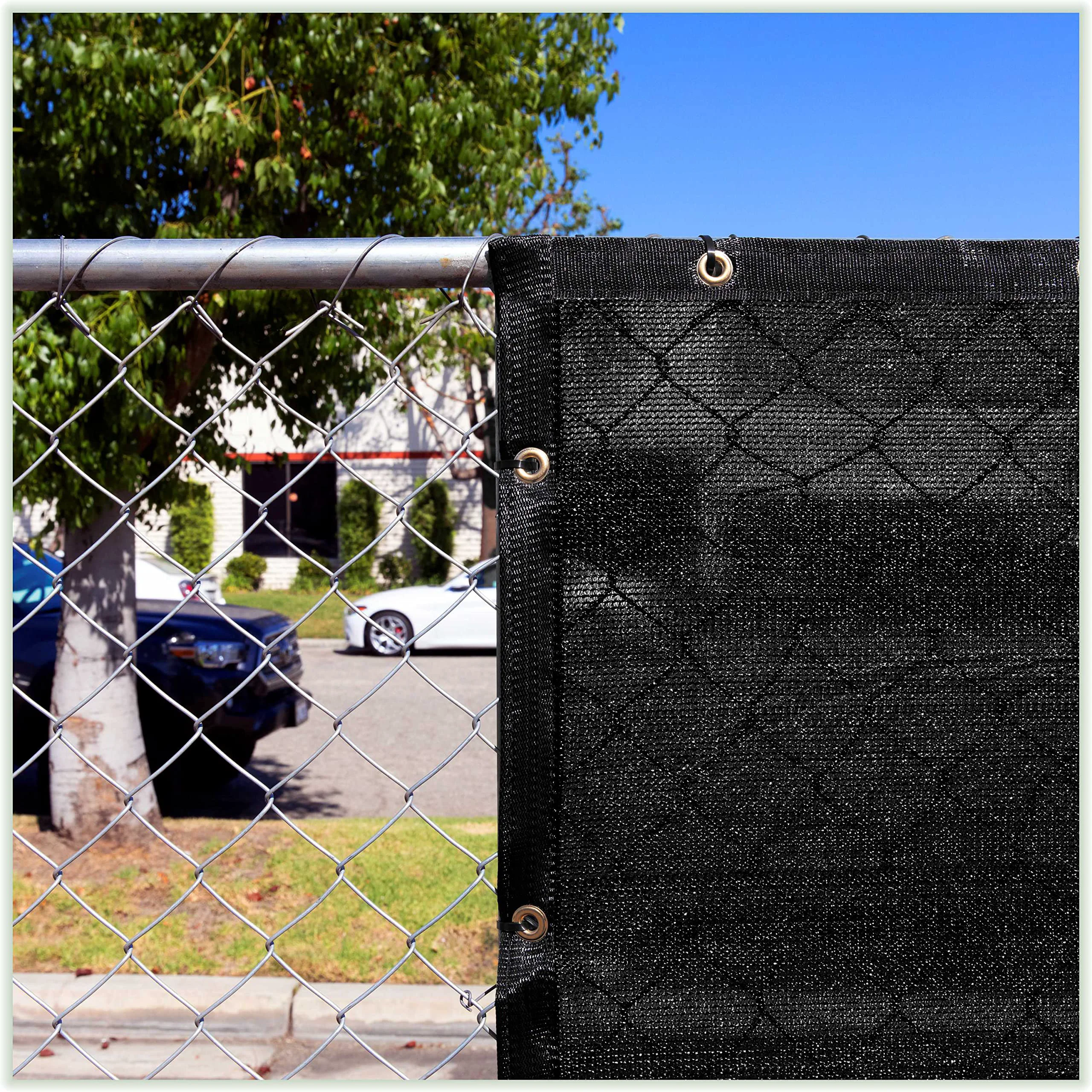Solid ColourTree 8x16 Black Shade Cloth Tarp Verified