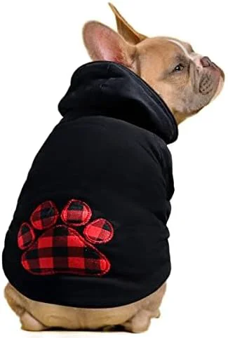 Sophisticated SAWMONG Dog Hoodie Flannel Pet Hooded Sweater with Hat Puppy Pullover Sweater Shirt Dog Black 3XL Breathable