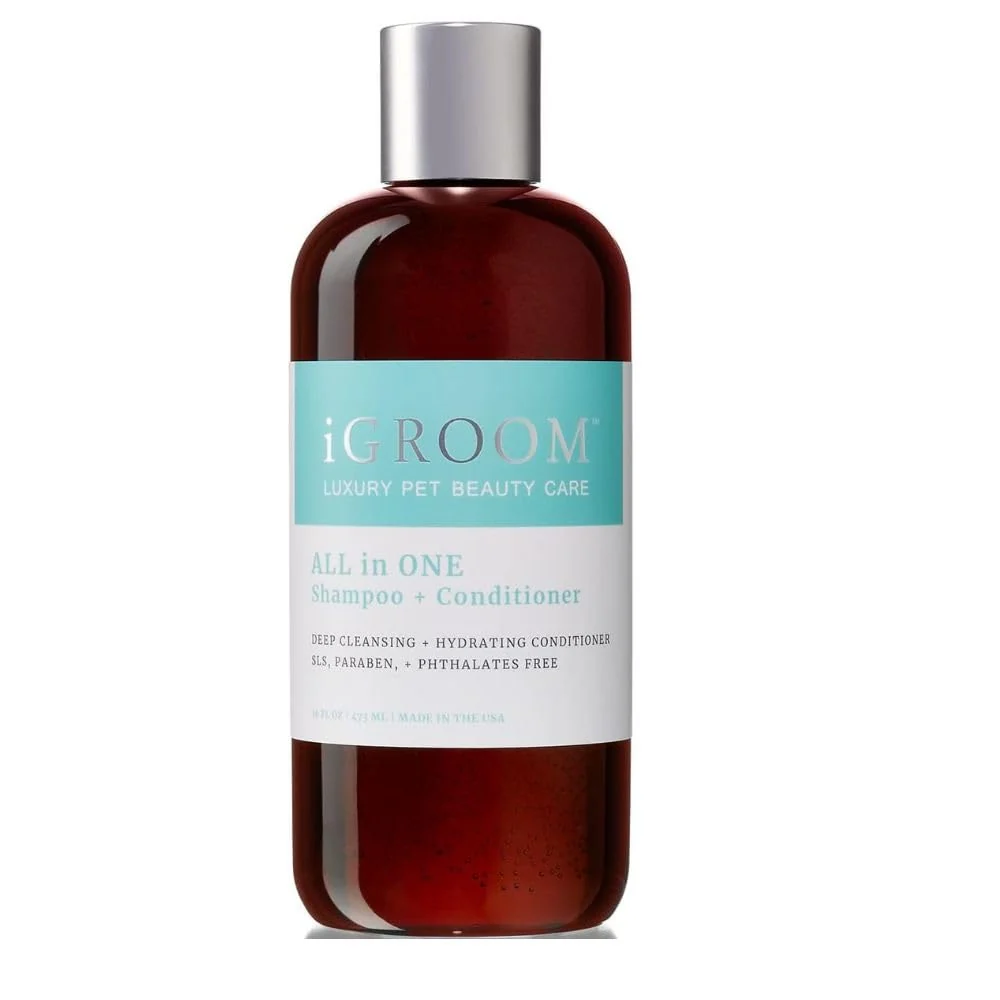 Crafted iGroom All-in-One Dog Shampoo Conditioner Luxury USA-Made 16 oz Healthy