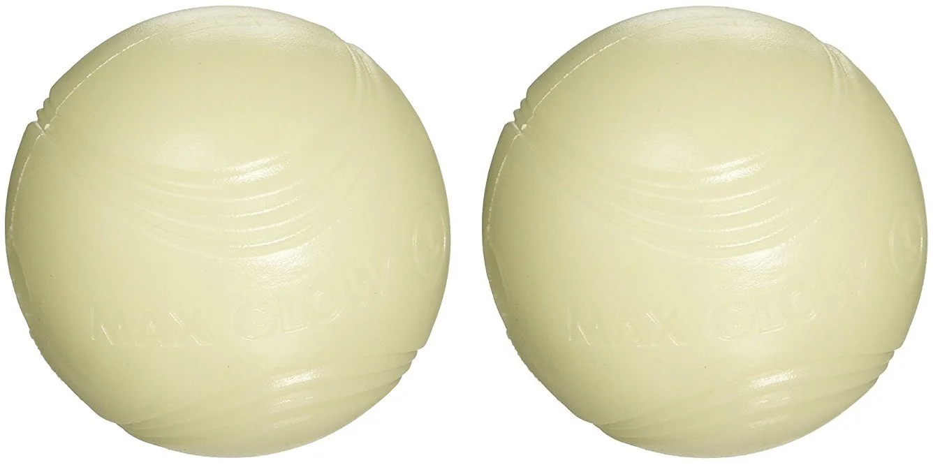 Environmentally Friendly Chuckit Dog Max Glow Ball – 2 Pack Large for Nighttime Fetch Natural