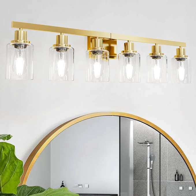 Proven 6 Light Gold Bathroom Vanity Light Bathroom Light Fixtures 38 Modern Brushed Gold Vanity Lighting Fixtures for Bathroom Over Mirror Gold Sconces Wall Lighting for BedroomAbout ThisOverview Official