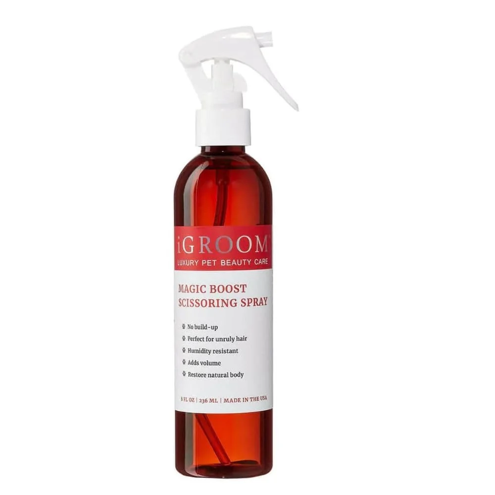 Functional iGroom Boost Dog Scissoring Spray – Luxury Pet Care 8 oz Made in USA Specialty