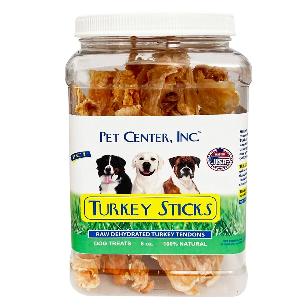 Practical PCI Pet Center Turkey Sticks Canister – 8oz Made in USA TTR-008MC Clean