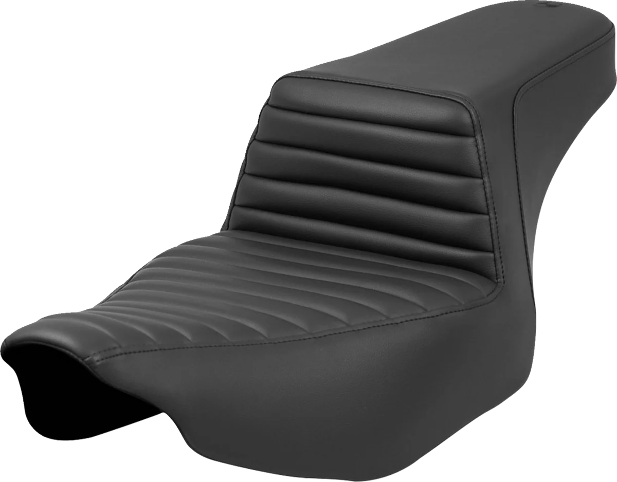 Certified SADDLEMEN Step-Up Seat - Tuck-n'-Roll - Black - Extended Reach - Street Glide Road Glide 823-07E-171 High-Grade