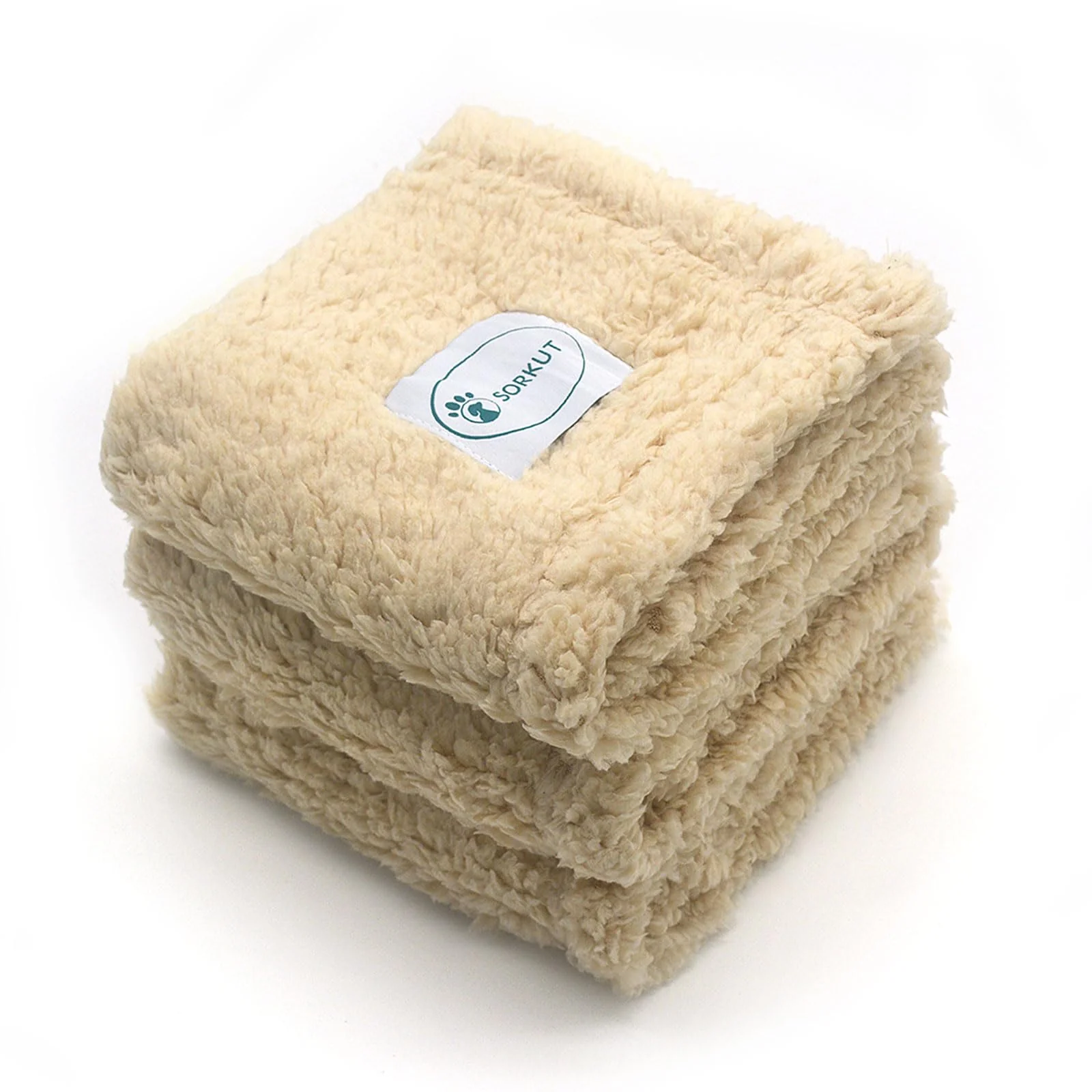 Reliable SORKUT 3-Pack Calming Dog Blankets – Plush Fleece and Sherpa Beige Medium 29x20 Modern