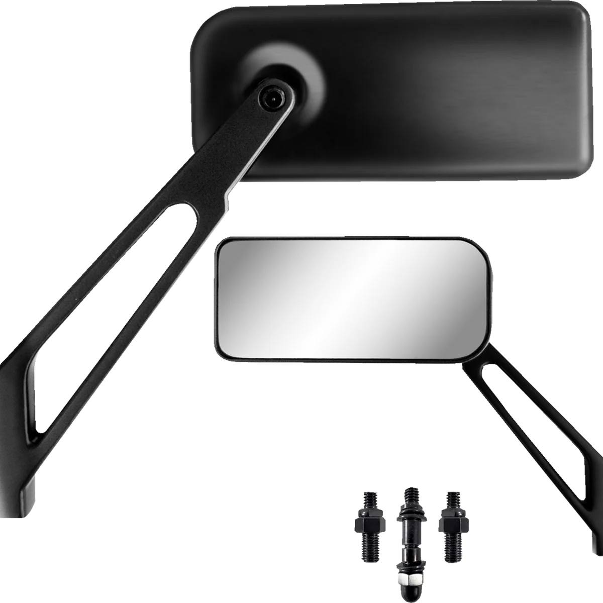 Environmentally Friendly PARTS UNLIMITED X-Treme Designer Rectangular Side View Mirror - Black 98003 High-Quality
