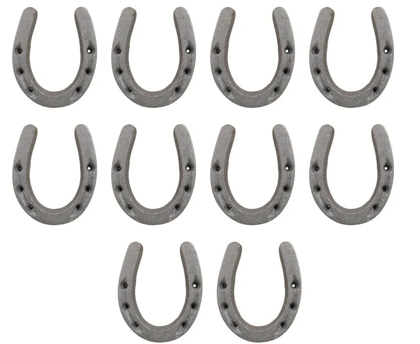 Breathable Midwest Craft House - Small Cast Iron Horseshoes Pack of 10 Enhanced