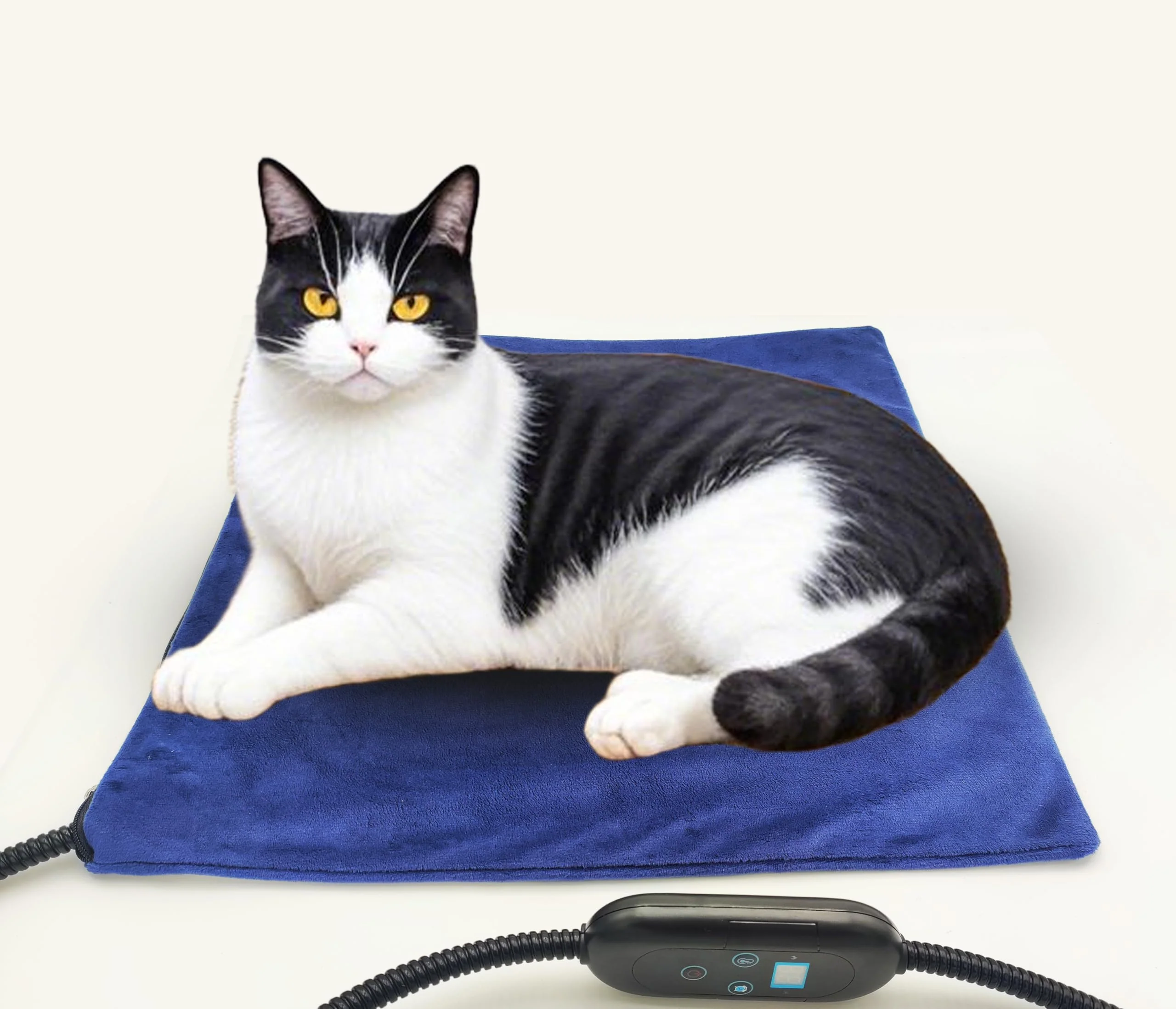 Breathable DEOMAN Pet Heating Pad 18x18 in – 6 Heat Levels Timer Waterproof Chew-Proof Cord Digital Display Outstanding
