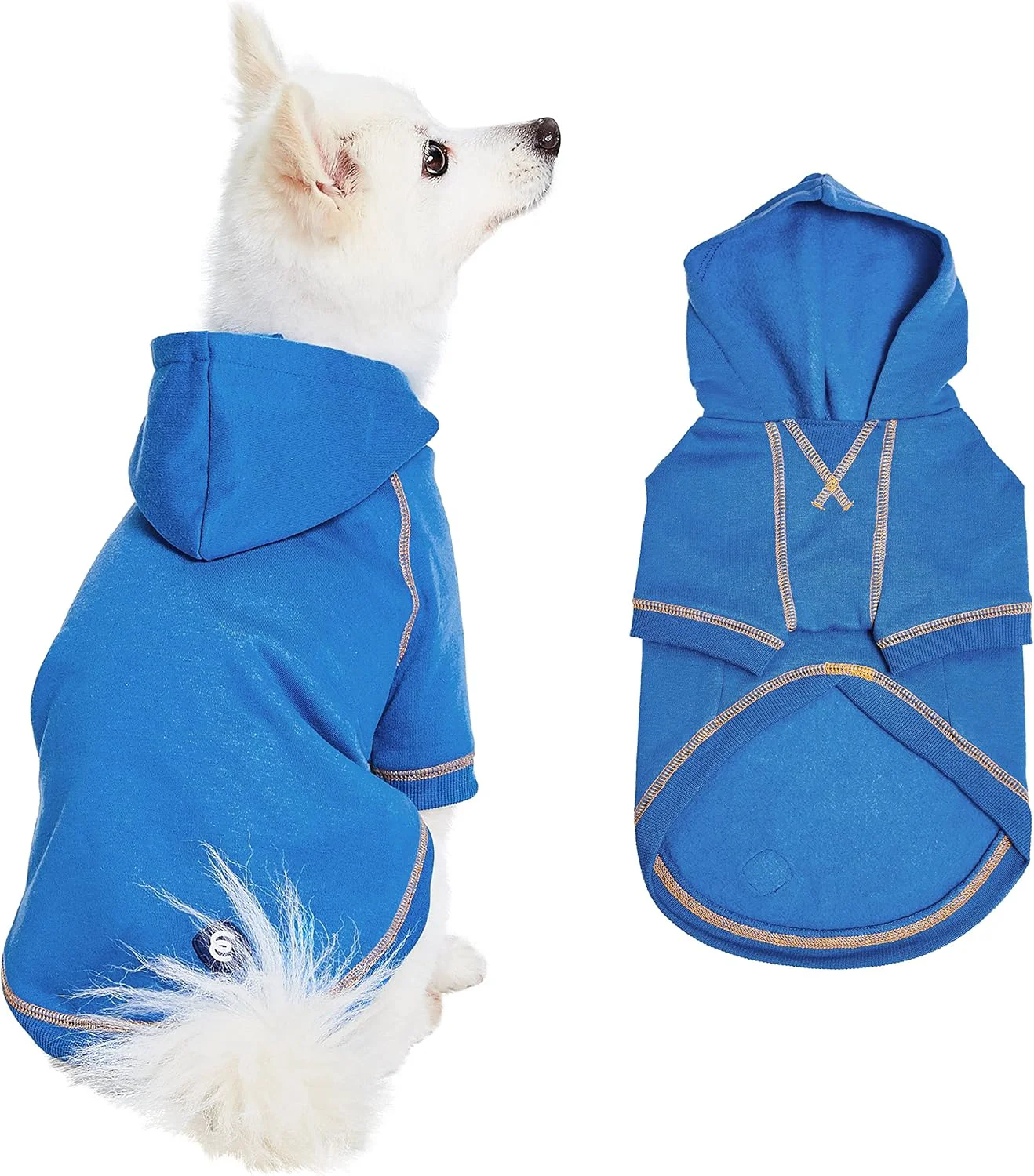 Relaxed Blueberry Pet Essentials Hoodie – 20″ Cotton‑Blend Sweatshirt with Hood Burgundy Red Machine‑Washable Dog Jersey Traditional